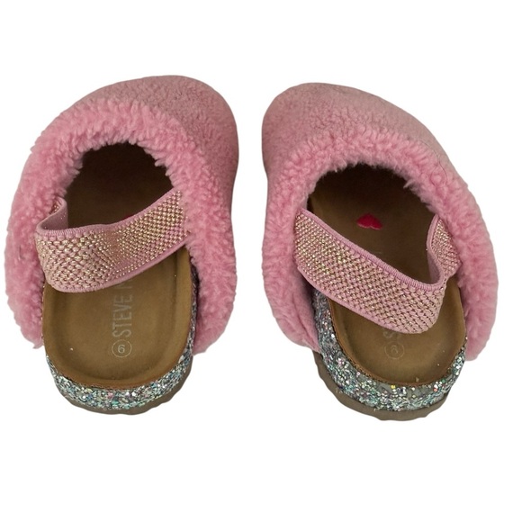 Steve Madden Toddler Homez Slip On Shoes Blush Faux Fur Size 6 - Picture 2 of 7